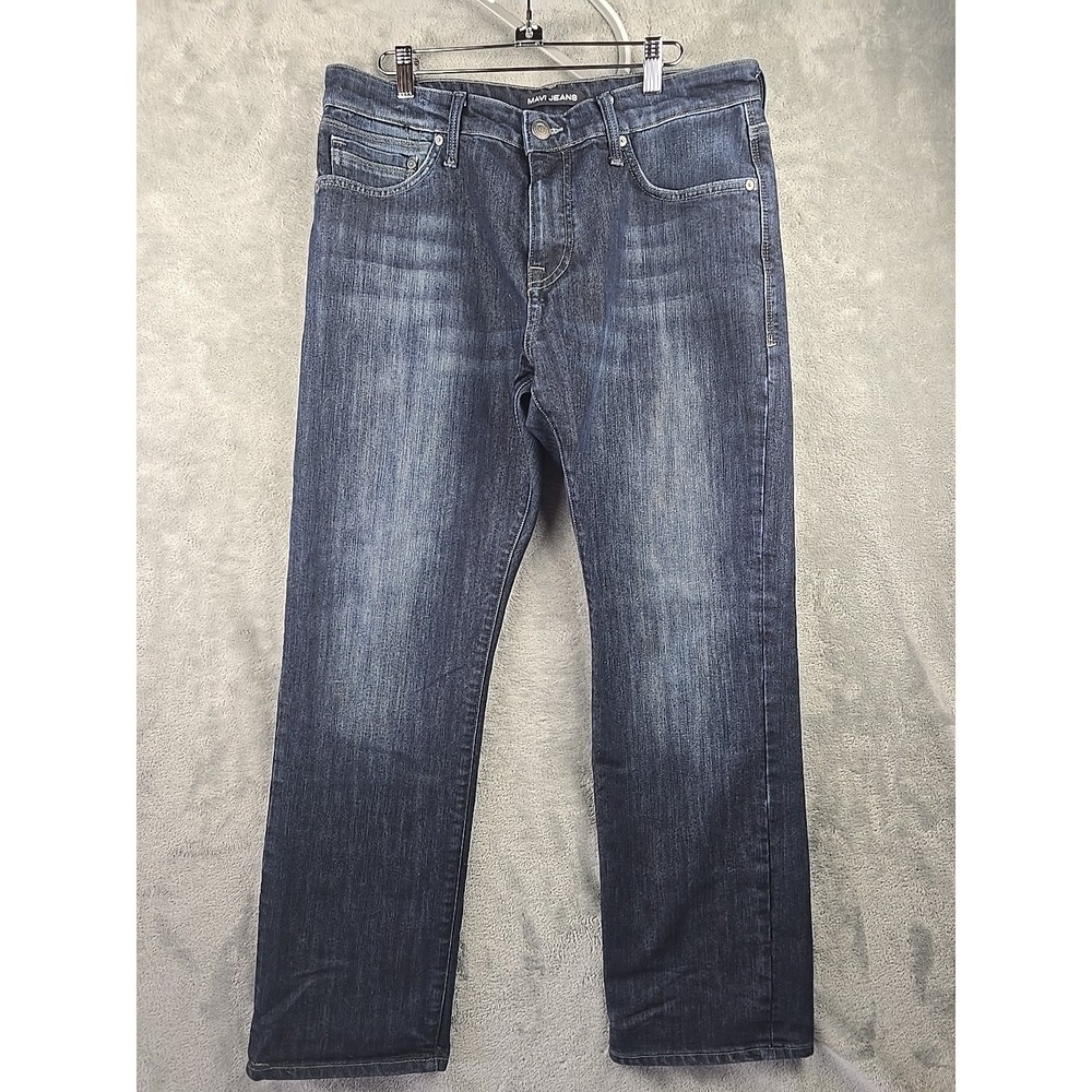 Mavi Jeans Men 34x29 Blue Matt‎ Relaxed Straight Leg Mid Rise Stretch Denim